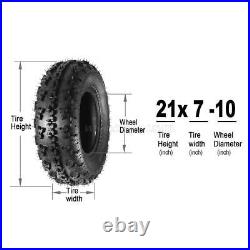 1 pcs MaxAuto Front ATV Tire-21X7-10 4Ply for Yamaha Blaster 200 Banshee 350