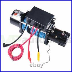 13000LB Electric Winch 12V Synthetic Rope Off-road ATV UTV Truck Towing Trailer