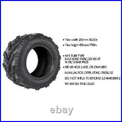 2 pack 20x10-10 ATV UTV Tire 20x10x10 Quad Replacement 4 PR Tubeless 20x10.00-10