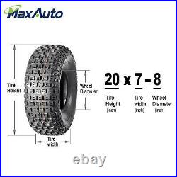 20x7x8 20x7-8 P322 Front Sport UTV ATV Tires 4PR Tubeless Set of 2