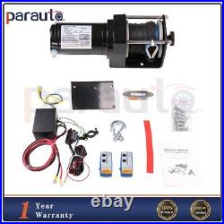 3000LBS UTV ATV Winch 12V Synthetic Rope Off-road kit Electric Towing Recovery