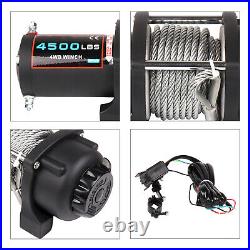4500LBS 12V Electric Winch Steel Cable Rope ATV UTV Truck Off Road USA