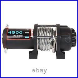4500LBS 12V Electric Winch Steel Cable UTV ATV Recovery Automatic in the Drum