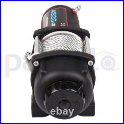 4500LBS 12V Electric Winch Steel Cable UTV ATV Recovery Automatic in the Drum