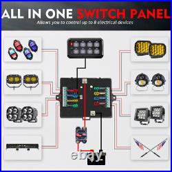 8 Gang Switch Panel RGB Back Light for Can-Am Polaris RZR UTV ATV Accessories