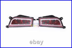 ATV LED Red Headlights Hi/Lo Beam Halo Ring DRL for Polaris Rzr 900 S & 1000 XP