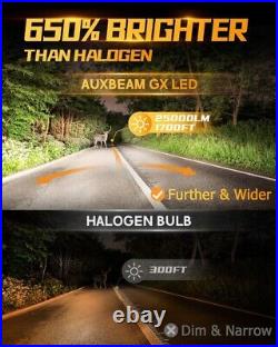AUXBEAM 120W H1 H7 LED Headlights Kit 25000LM WithDecoders Super Bright Plug&Play