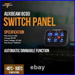 AUXBEAM 6 Gang Off-on LED Switch Panel RGB Control System Relay Car UTV ATV Boat