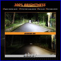 AUXBEAM 9005+H11+H10 LED Headlight Hi Low Beam&Fog Lights FANLESS 6500K Bulb X