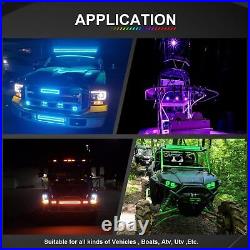 For Offroad Driving SUV Boat Truck ATV UTV Jeep 42 Inch LED Light Bar RGB Halo