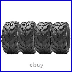 Four 25x10-12 ATV Tires 6Ply 25x10x12 UTV All Terrain Tires Tubeless Replacement