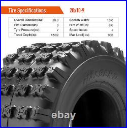 Full Set 4 21x7-10 20x10-9 4PR ATV Tires 21x7-10 20x10-9 Replacement All Terrain