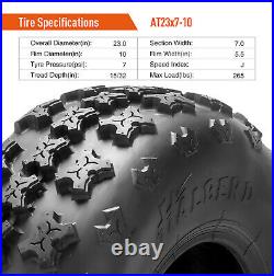 Full Set 4 23x7-10 22x10-9 6PR ATV Tires 23x7 10 22x10 9 Replacement All Terrain