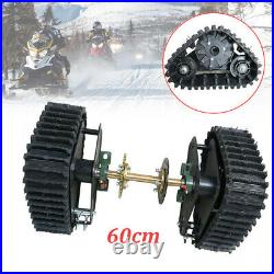 Julymoda 600mm 24 Rear Axle Track Assembly Kits for Go Kart ATV Quad Rear Wheel Snow Sand Snowmobile DIY Use Metal Black