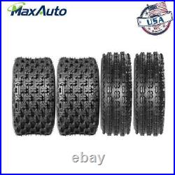 MaxAuto (2)Front 22x7-10 & (2)Rear 20X10-9 Sport ATV UTV Wheel Tires 4 Ply