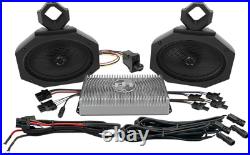Metrix Black Universal Offroad ATV UTV Side by Side Complete Speaker Kit