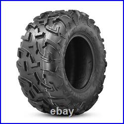 OBOR Set 2 25x10-12 ATV Tires Radial 25x10x12 UTV Replacement Rear 6Ply Tyres