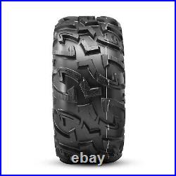 OBOR Set 2 25x10-12 ATV Tires Radial 25x10x12 UTV Replacement Rear 6Ply Tyres