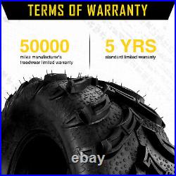 Pair 25x10-12 ATV Tires 25x10x12 Heavy Duty 6Ply UTV Tire Replacement Tyres