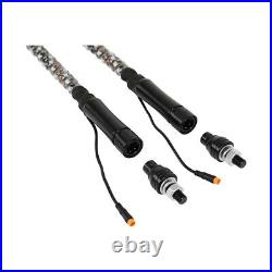 Pair 4ft RGB Spiral LED Whip Lights + 10 Pods RGB Rock Lights for Can-AM ATV UTV