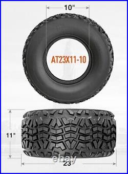 Premium Set 2 23x11-10 ATV Tires 23x11x10 UTV Replacement 6Ply Heavy Duty Tyres