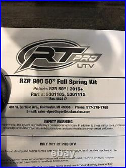 RT Pro Single/Dual Rate Standard Spring Replacement Kit For RZR 900 Trail 50