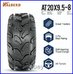 Set 2 20x9.50-8 ATV Tires 4PR 20x9.50x8 20x9.5-8 All Terrain Replacement Tyres