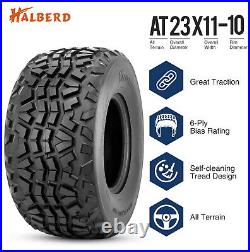 Set 2 23x11-10 UTV ATV Tires 6PR 23x11x10 Heavy Duty Tubeless Replace Tyre 6Ply