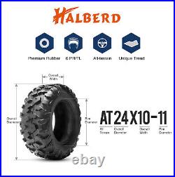 Set 2 24X10-11 24X10X11 6Ply ATV Tires UTV Mud Heavy Duty Replacement Tubeless