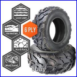Set 2 25X8-12 ATV Tires 6Ply 25X8X12 Mud All Terrain Replacement Heavy Duty Tyre