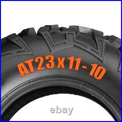 Set 2 6Ply 23X11-10 ATV UTV Tires 23X11X10 Replacement Tyres Off Road Tyre 23 IN