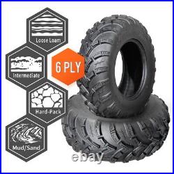 Set 2 6Ply 25X10-12 25X10X12 ATV Tires UTV All Terrain High Quality Replace Tyre