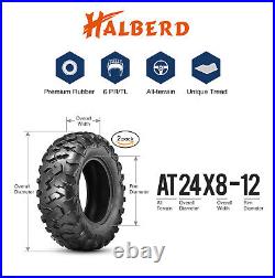 Set Of 4 24x8-12 24x9-11 ATV UTV Tires 6Ply 24x8x12 24x9x11 All Terrain Replace