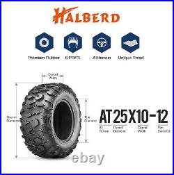 Set Of 4 25x8-12 25x10-12 ATV Tires Heavy Duty UTV All Terrain Replacement Tyres