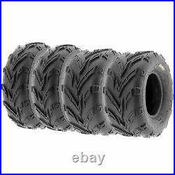 Set of 4, 16x7-8 & 16x8-7 Replacement ATV UTV 6 Ply Tires A004 by SunF