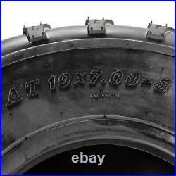 Set of 4, 19x7-8 & 18x9.5-8 Replacement ATV UTV 4 Ply Tires 8 Tire