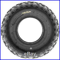 Set of 4, 19x7-8 & 18x9.5-8 Replacement ATV UTV 6 Ply Tires A014 by SunF