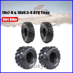 Set of 4 19x7-8 & 18x9.5-8 Replacement ATV UTV Tires Off-Road All-Terrain Bike