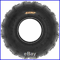 Set of 4, 19x7-8 & 19x9.5-8 Replacement ATV UTV 6 Ply Tires A003 by SunF