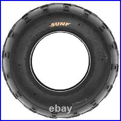 Set of 4, 19x7-8 & 22x10-10 Replacement ATV UTV 6 Ply Tires A004 by SunF