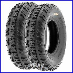 Set of 4, 21x7-10 & 20x11-9 Replacement ATV UTV 6 Ply Tires A031 by SunF