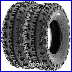 Set of 4, 21x7-10 & 22x11-9 Replacement ATV UTV 6 Ply Tires A027 by SunF