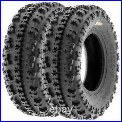 Set of 4, 22x7-11 & 18x10.5-8 Replacement ATV UTV 6 Ply Tires A027 by SunF