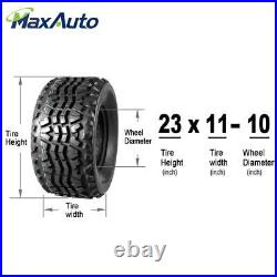Set of 4 23x11-10 ATV Tires UTV Quad Tire Kawasaki Mule Tires 6 Ply Load 1880Lb