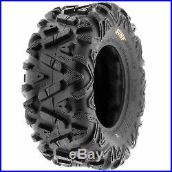 Set of 4, 24x8-11 & 24x10-11 Replacement ATV UTV SxS 6 Ply Tires A033 by SunF