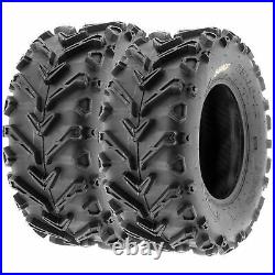 Set of 4, 24x8-12 & 24x10-11 Replacement ATV UTV 6 Ply Tires A041 by SunF