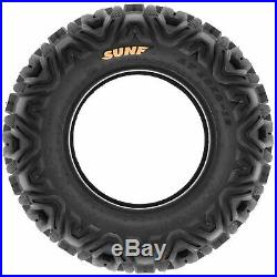 Set of 4, 24x8-12 & 24x9-11 Replacement ATV UTV SxS 6 Ply Tires A033 by SunF