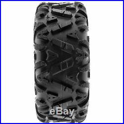 Set of 4, 24x8-12 & 25x11-10 Replacement ATV UTV SxS 6 Ply Tires A033 by SunF