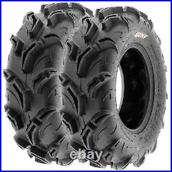 Set of 4, 25x8-12 & 25x10-12 Replacement ATV UTV 6 Ply Tires A048 by SunF