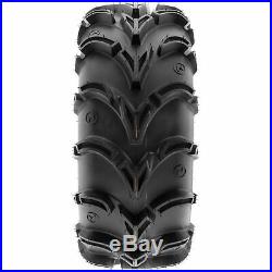 Set of 4, 25x8-12 & 25x11-10 Replacement ATV UTV 6 Ply Tires A050 by SunF